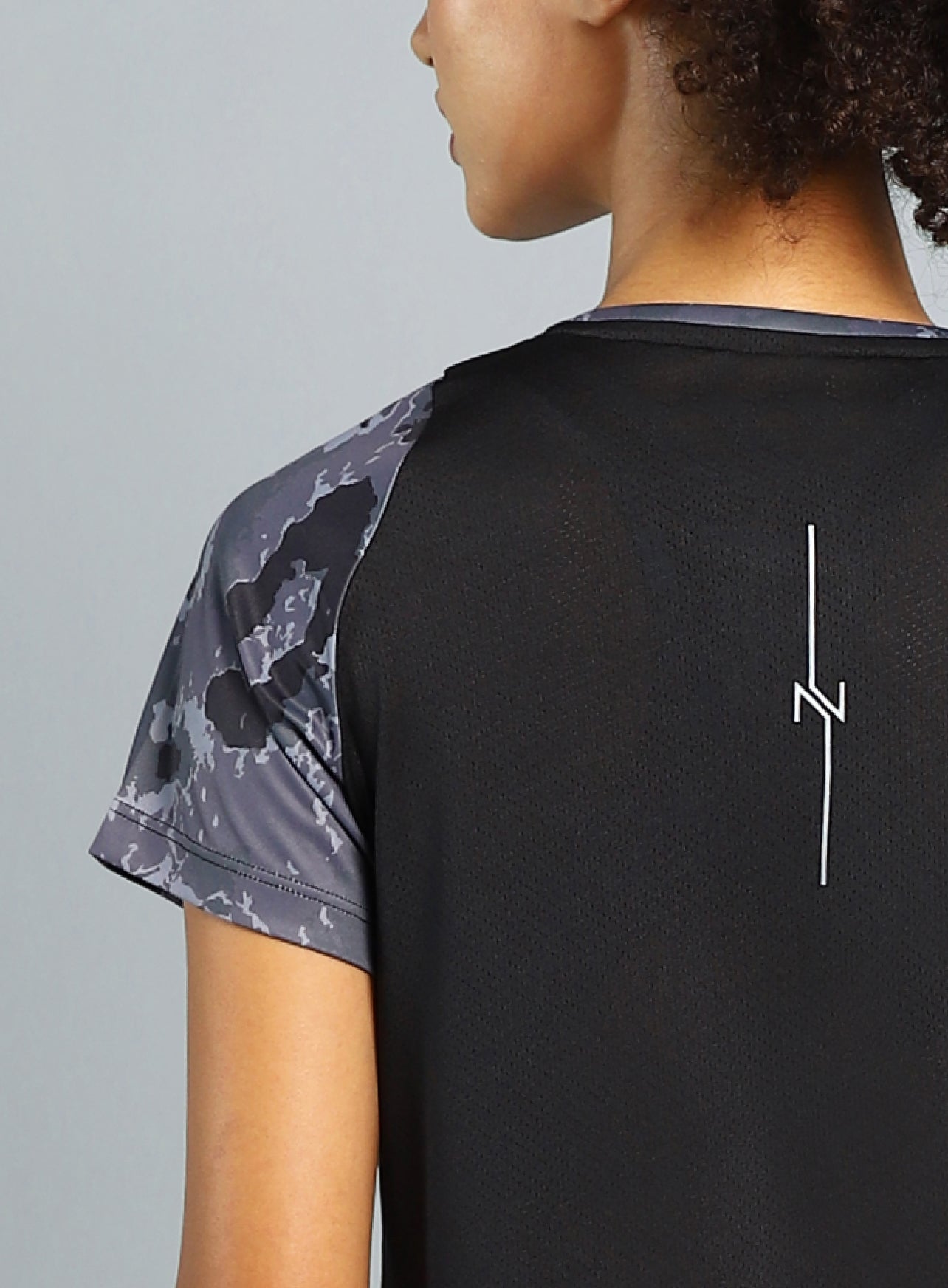 Women's Black Pacer AOP Top