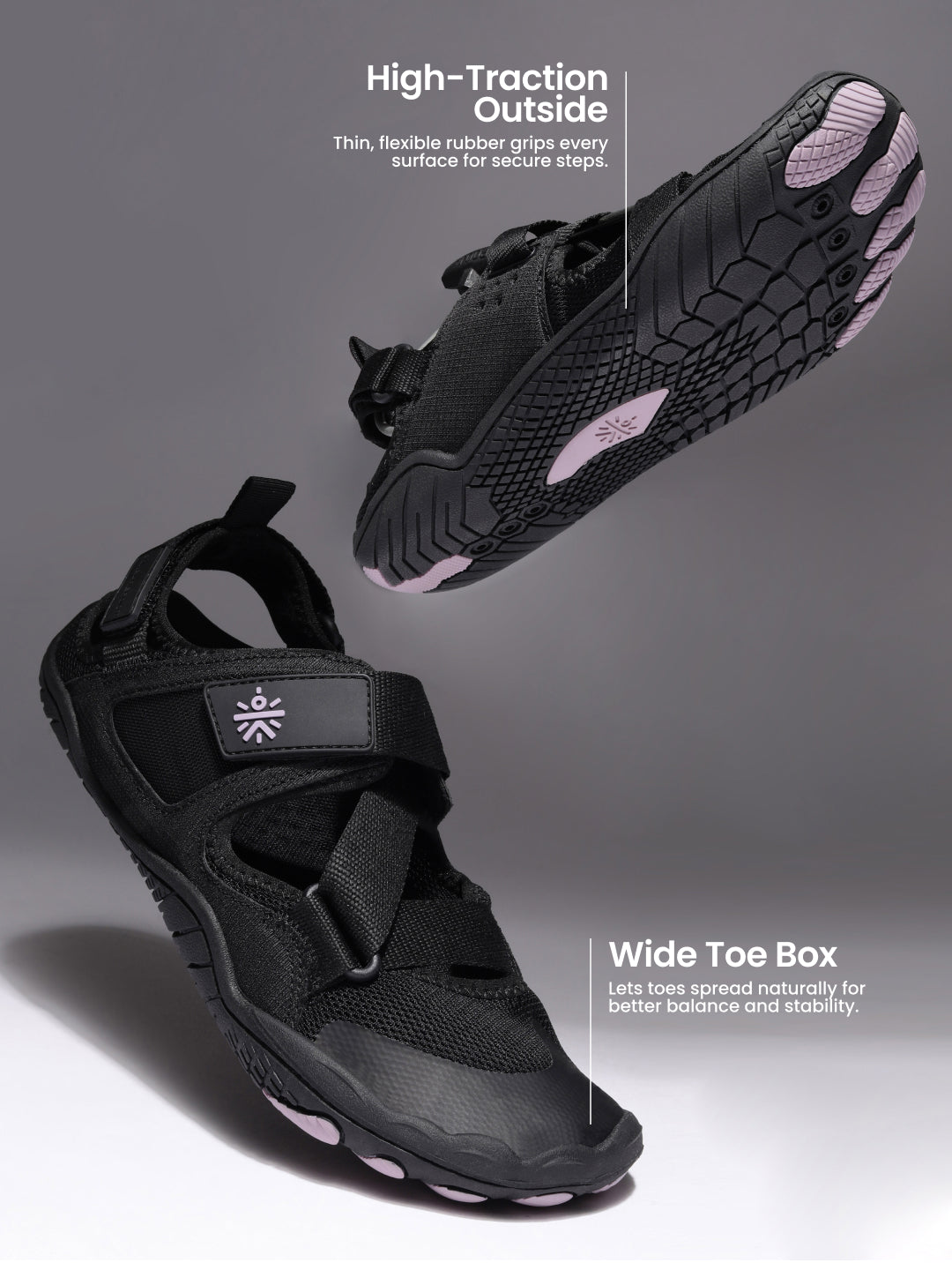 cult Women's BreezeLite Barefoot Sandals - Black