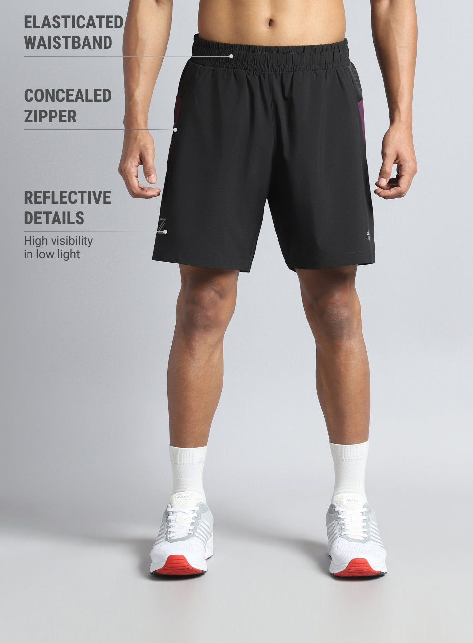 Men's Black Pacer Running Shorts