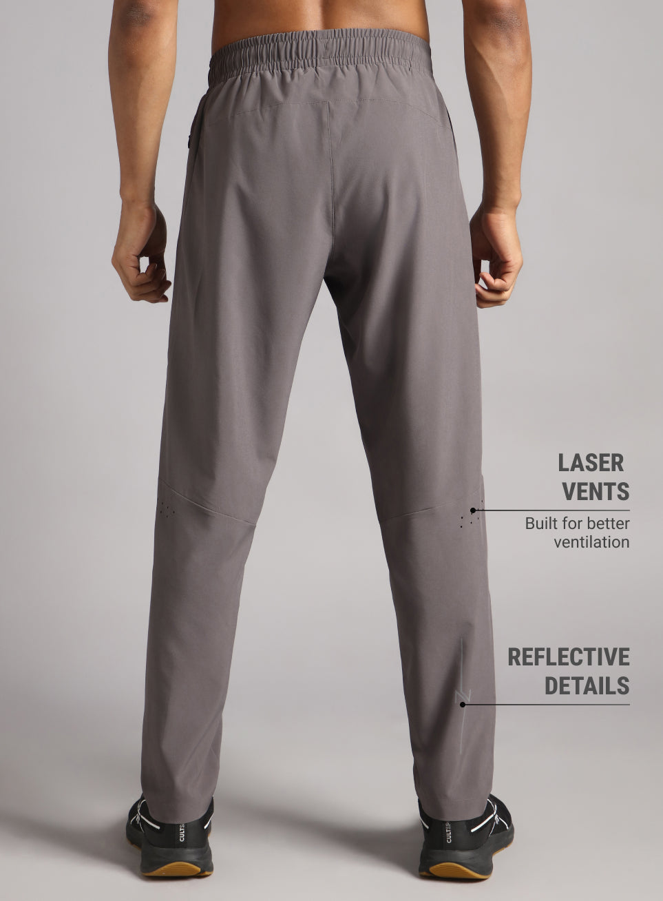 Men's D. Grey Pacer Running Trackpants