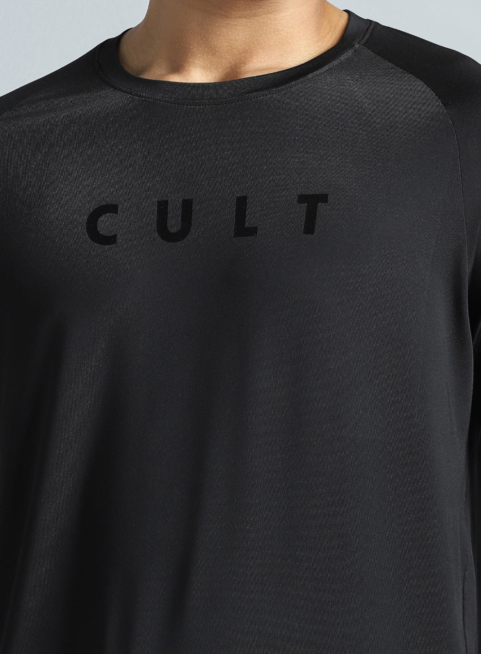 Men's Black Pace up Running T-Shirt