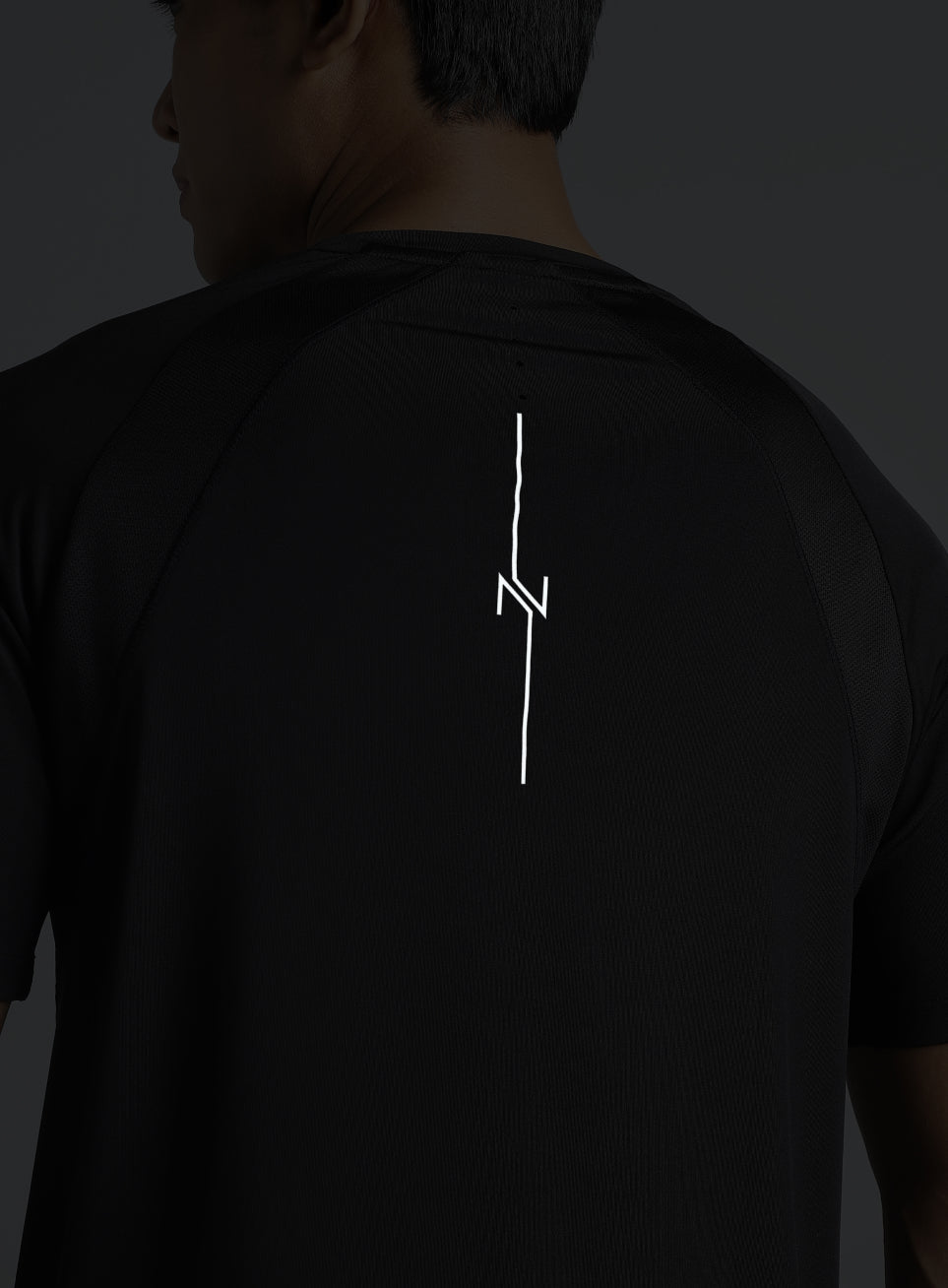 Men's Black Pace up Running T-Shirt