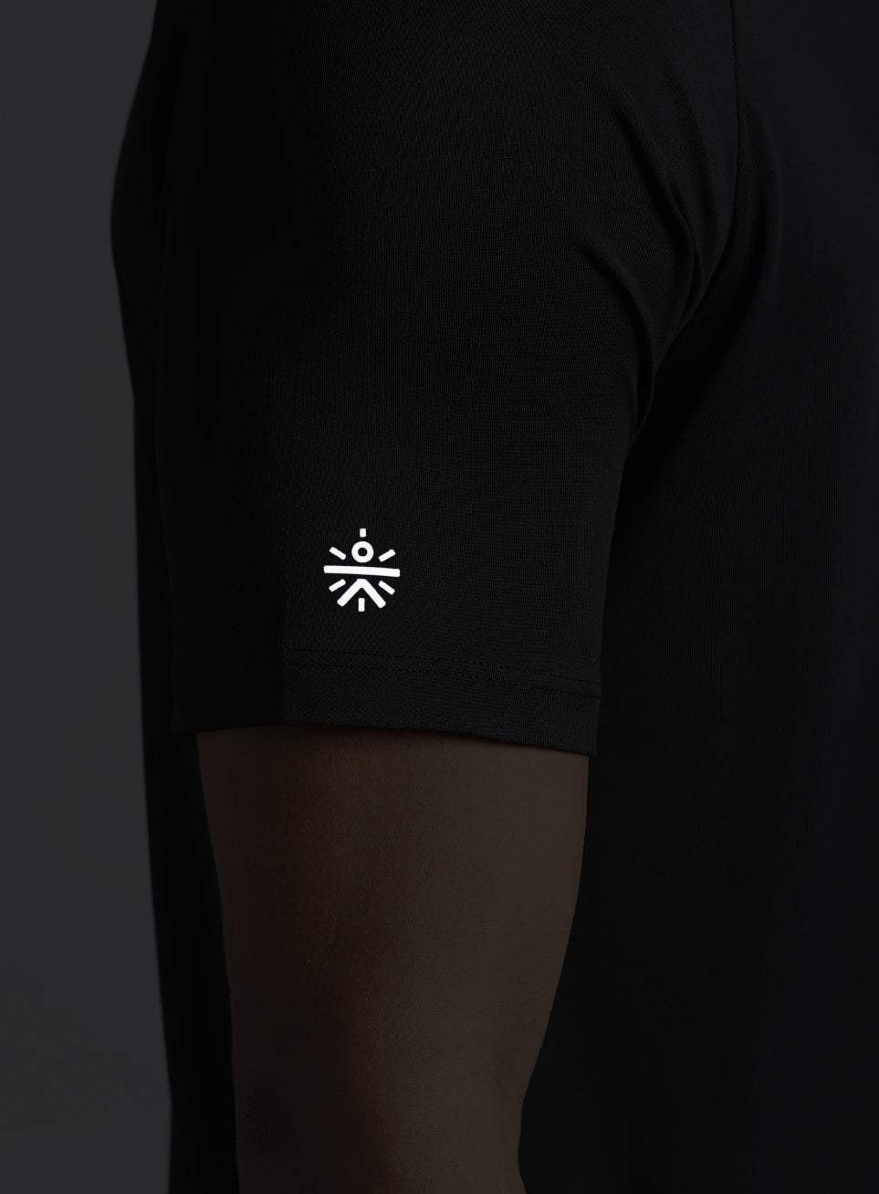 Men's Black Pace up Running T-Shirt