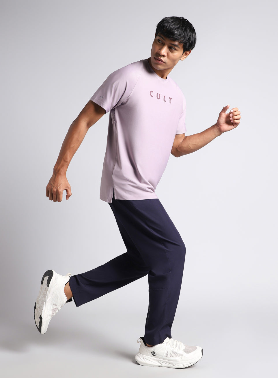 Men's Purple Pace up Running T-shirt