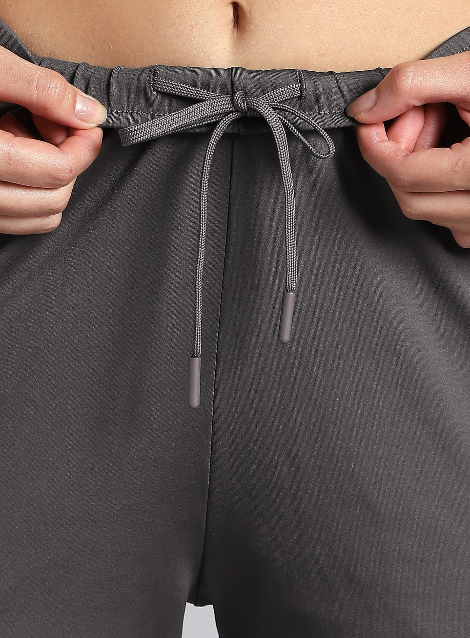 Women's Dark Grey Pace Up Joggers