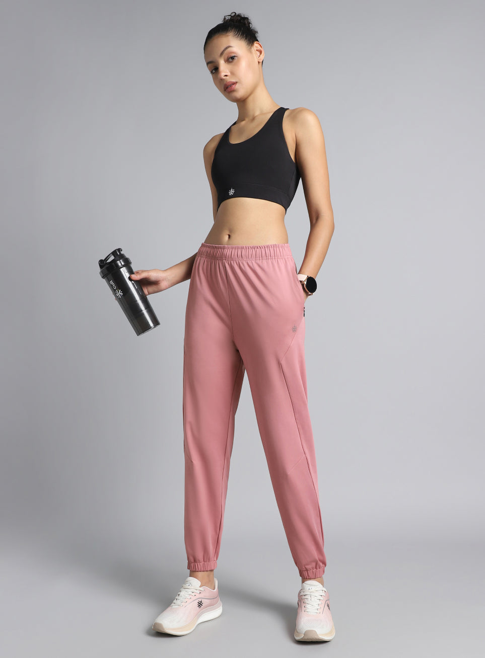 Women's Pink Pace Up Joggers