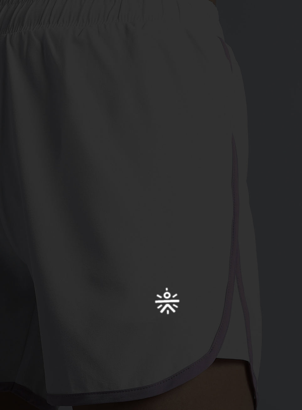 Women's White Pace Up Running Shorts