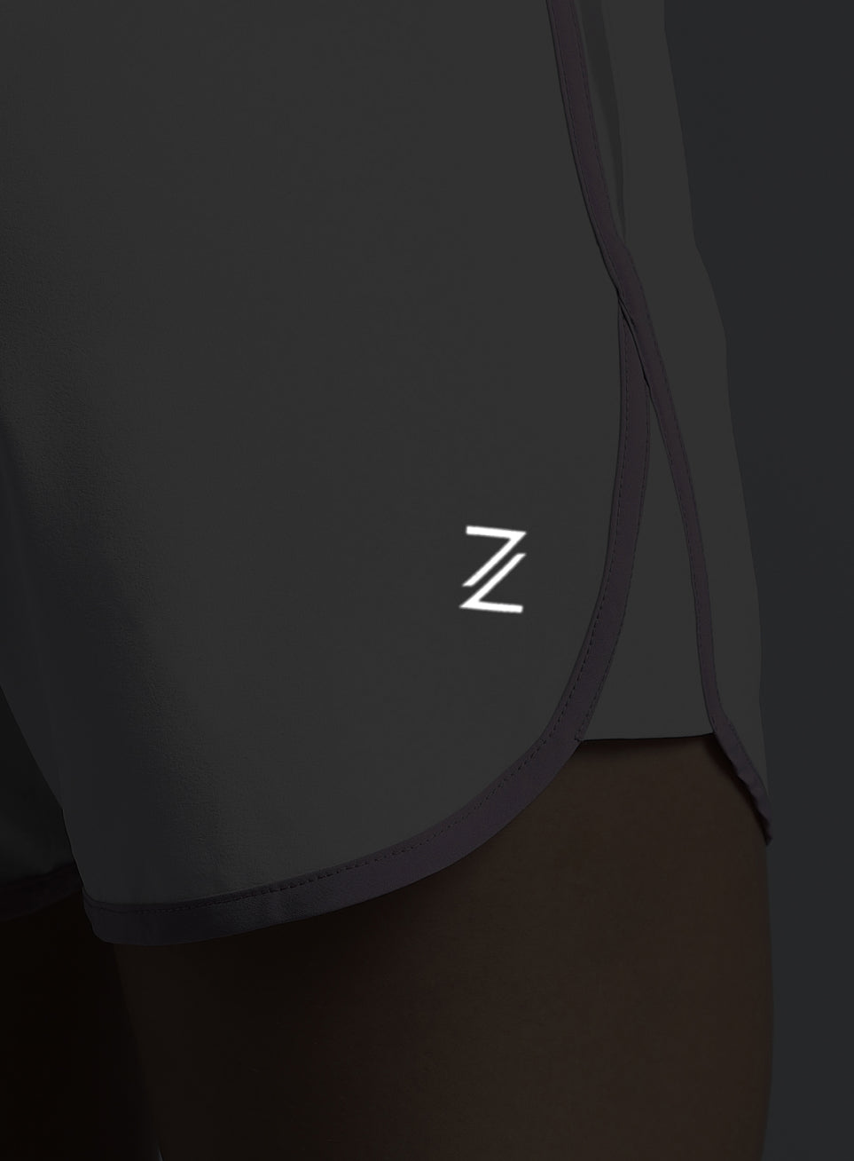 Women's White Pace Up Running Shorts