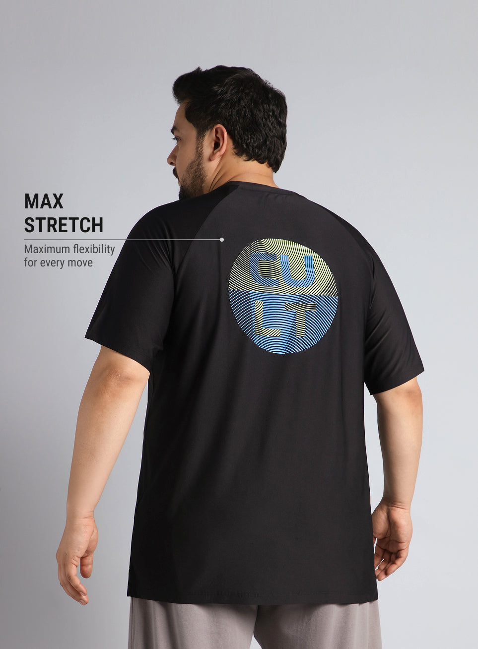 Men's Black Ultimate Training Plus Size regular fit T-shirt