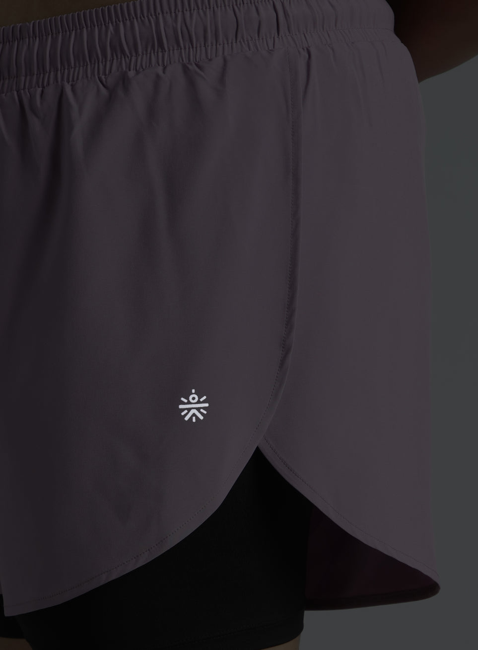 Women's Purple Running Essential Plus Size Built in Shorts