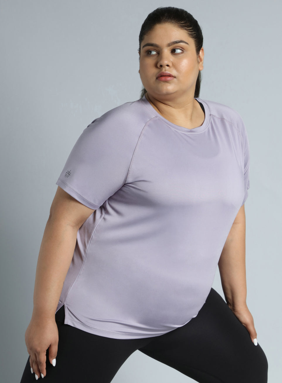 Women's Purple Running Essential Plus Size Regular Fit T-shirt