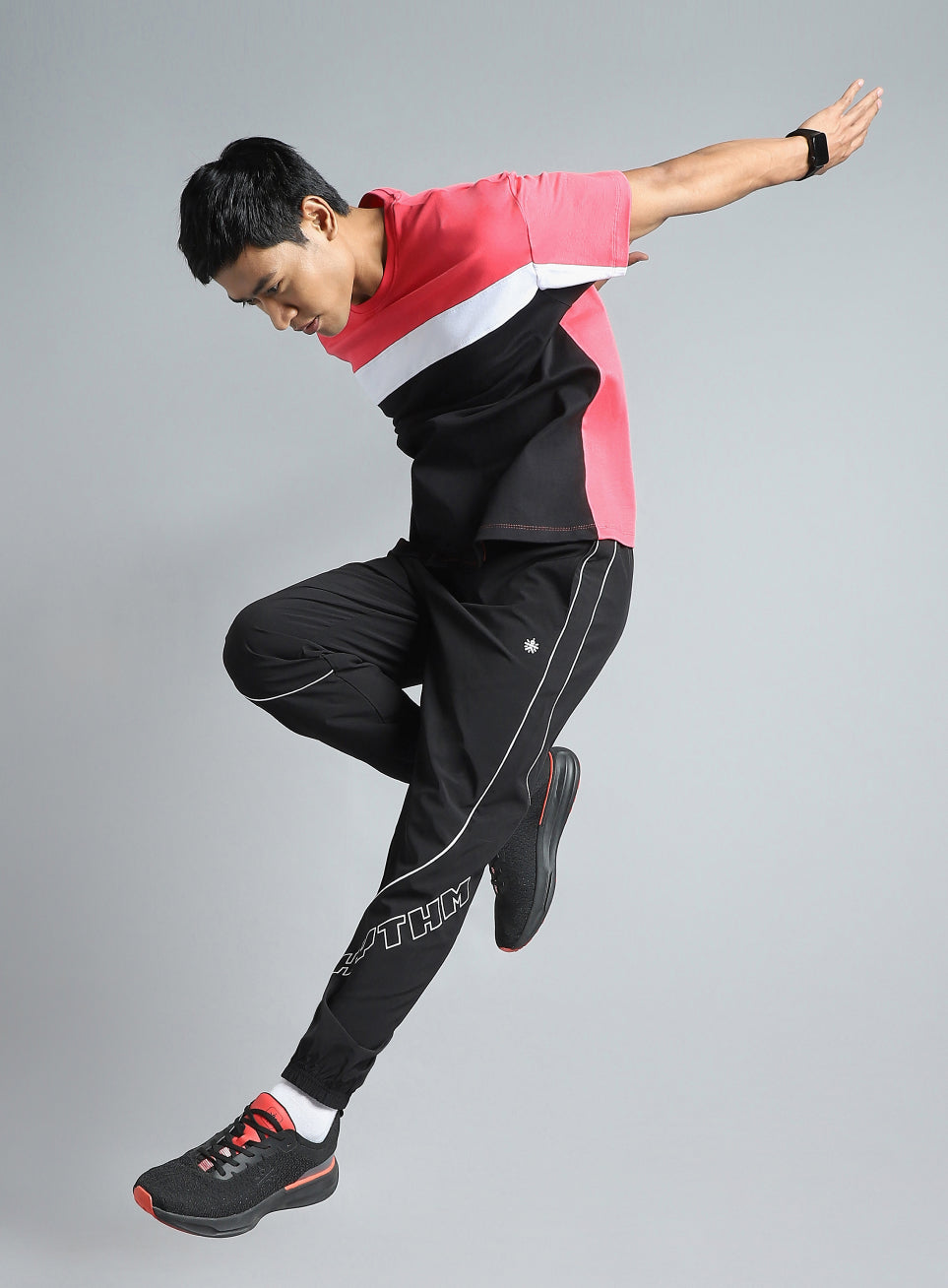 Men's Black Rhythm Print Joggers