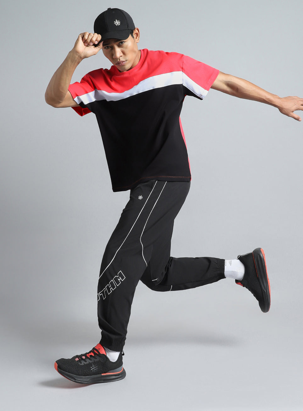 Men's Black Rhythm Print Joggers