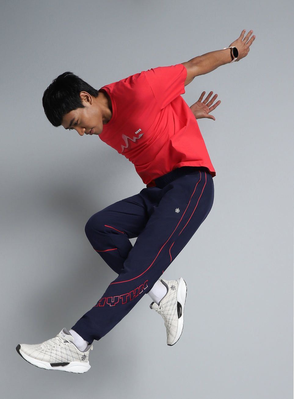 Men's Navy Rhythm Print Joggers