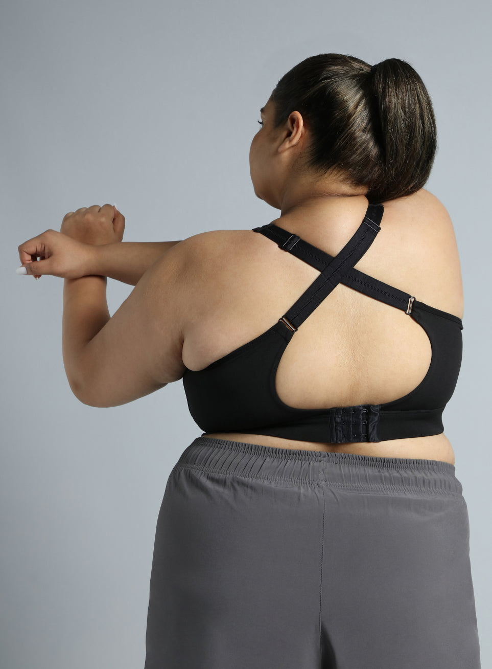 Women's Adjustable Strap Training High Support Plus Size Sports Bra