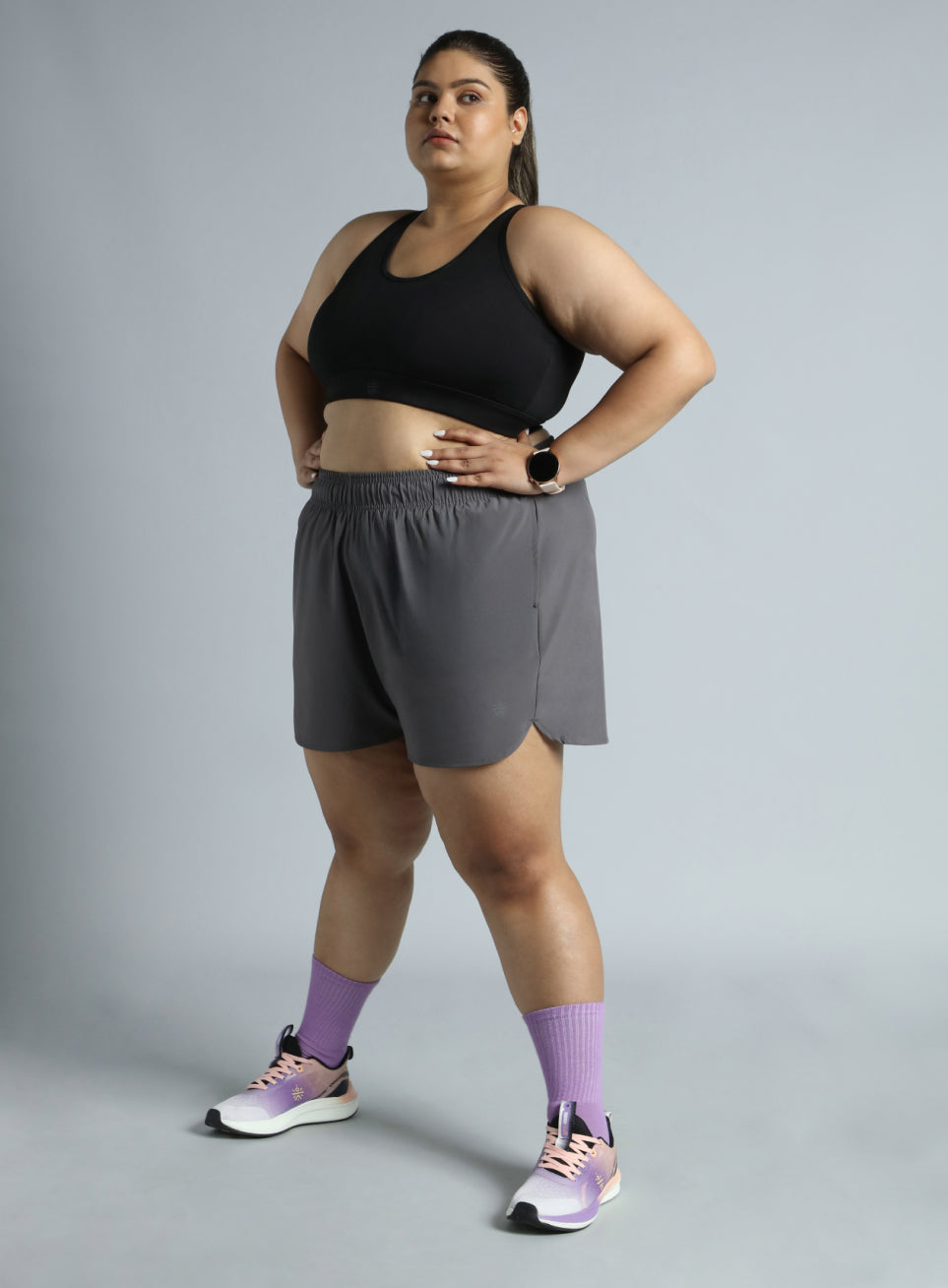 Women's Adjustable Strap Training High Support Plus Size Sports Bra