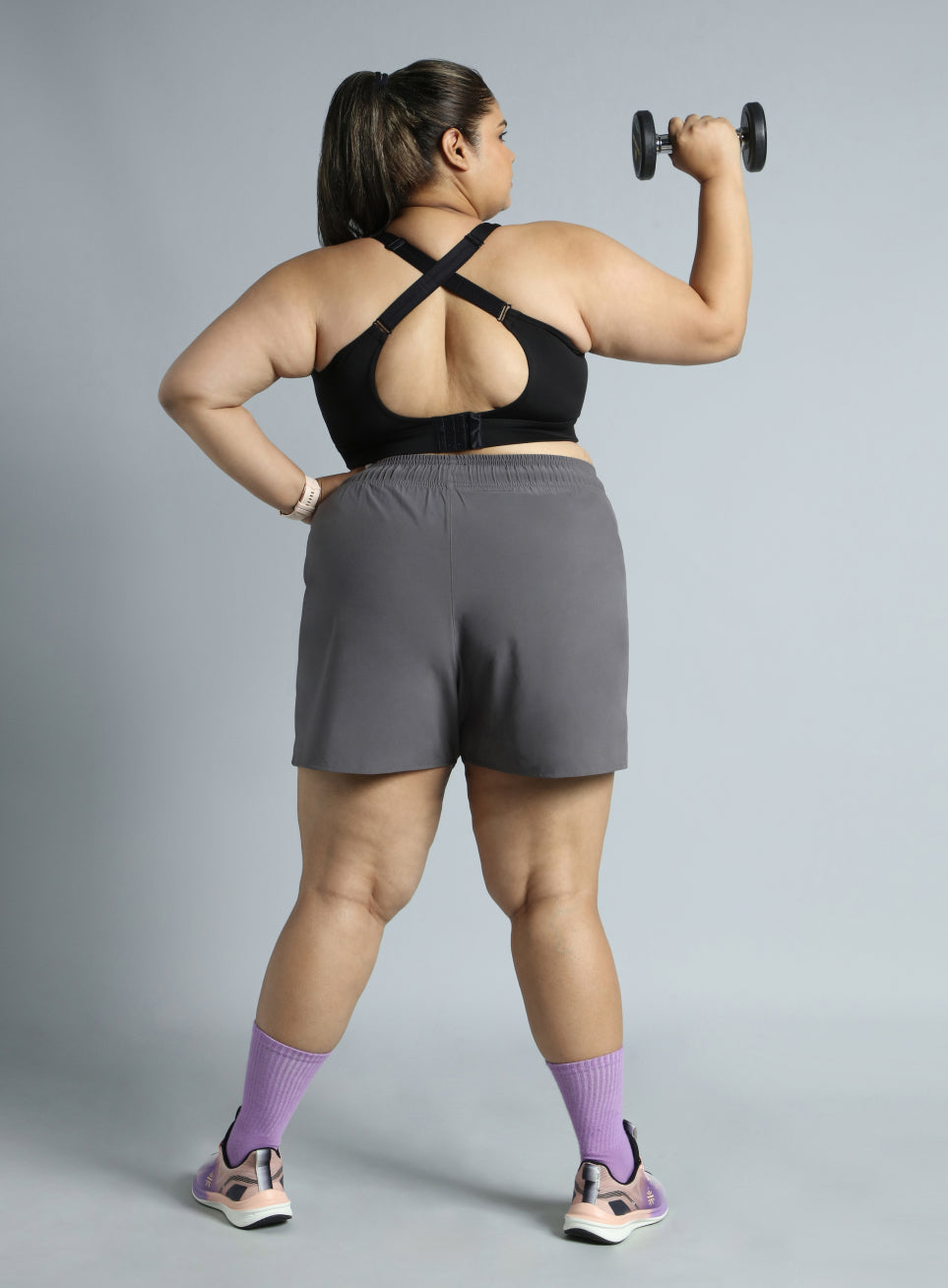 Women's Adjustable Strap Training High Support Plus Size Sports Bra