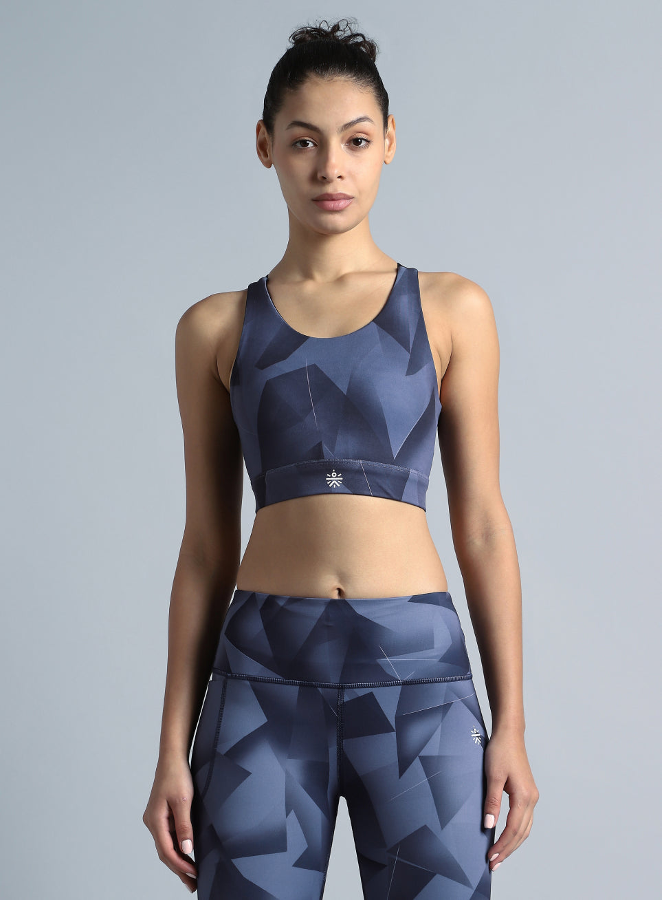 Women's Black Feel The Beat Printed High Support Bra