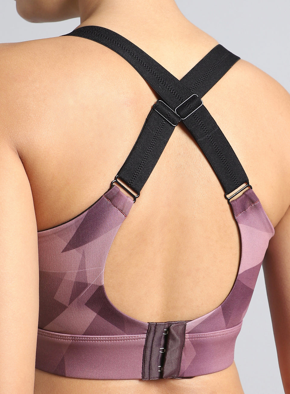 Women's Purple Feel The Beat Printed High Support Bra