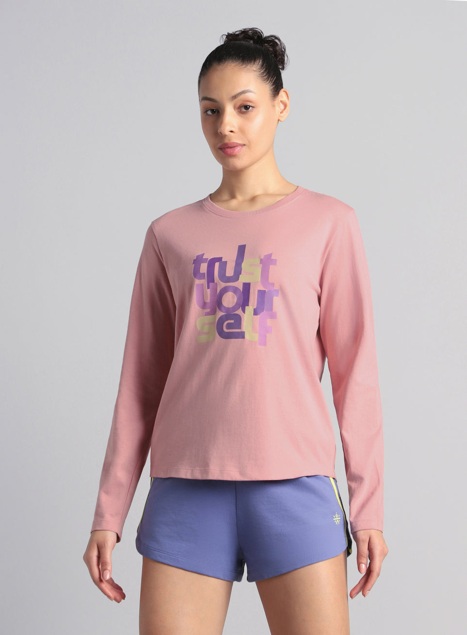 Women's Pink Trust Yourself Graphic T-shirt
