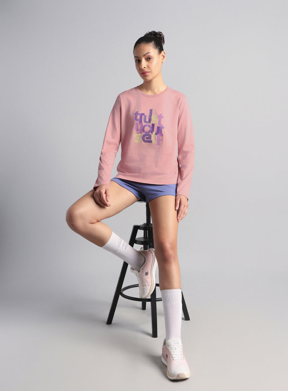 Women's Pink Trust Yourself Graphic T-shirt