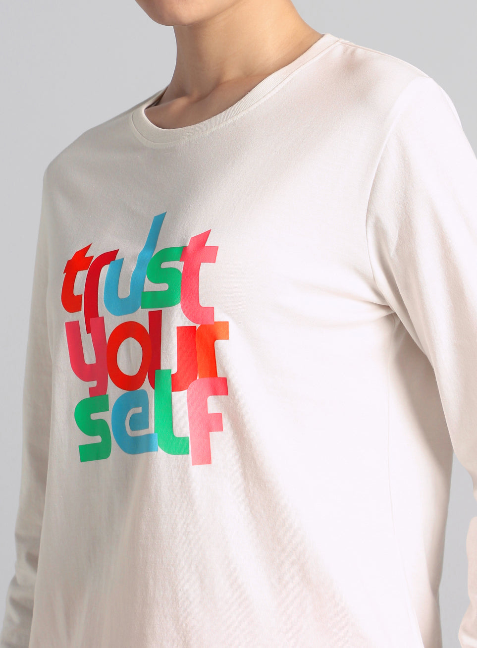 Women's Off White Trust Yourself Graphic T-shirt