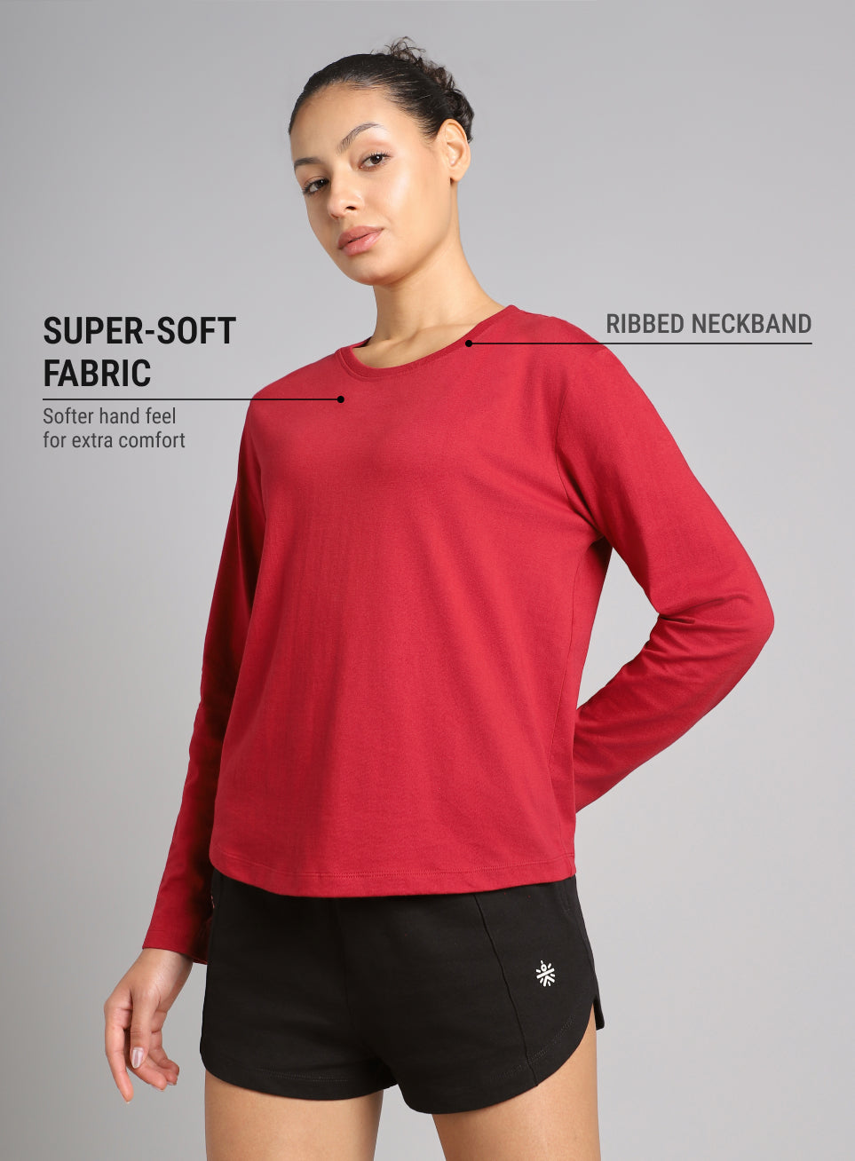 Women's Cult Essential Cotton Pack of 2 Full Sleeve T-Shirts