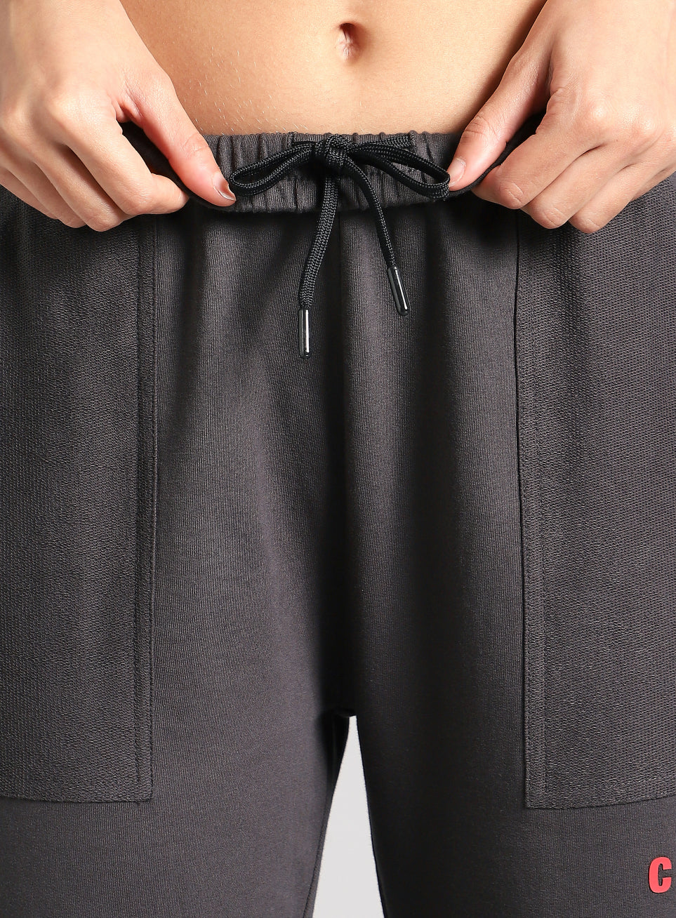 Women's Dark Grey Play On Reverse Pocket Joggers
