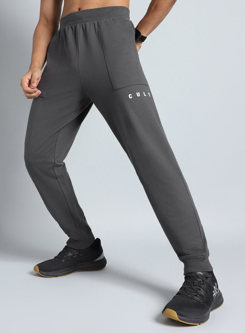 Men's Play On Dark Grey Reverse Pocket Joggers