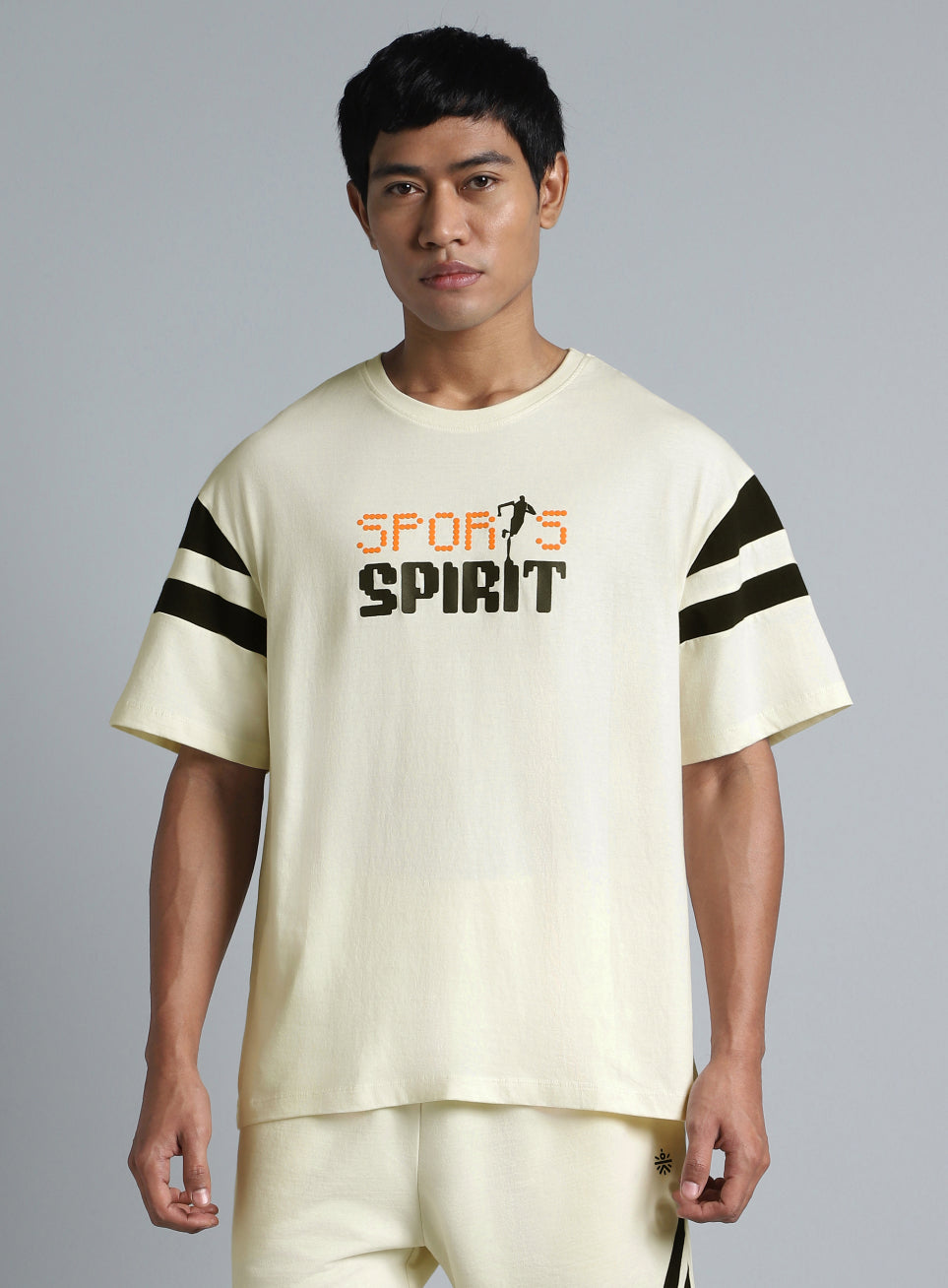 Men's Off White Sports Spirit Relaxed fit Graphic T-shirt