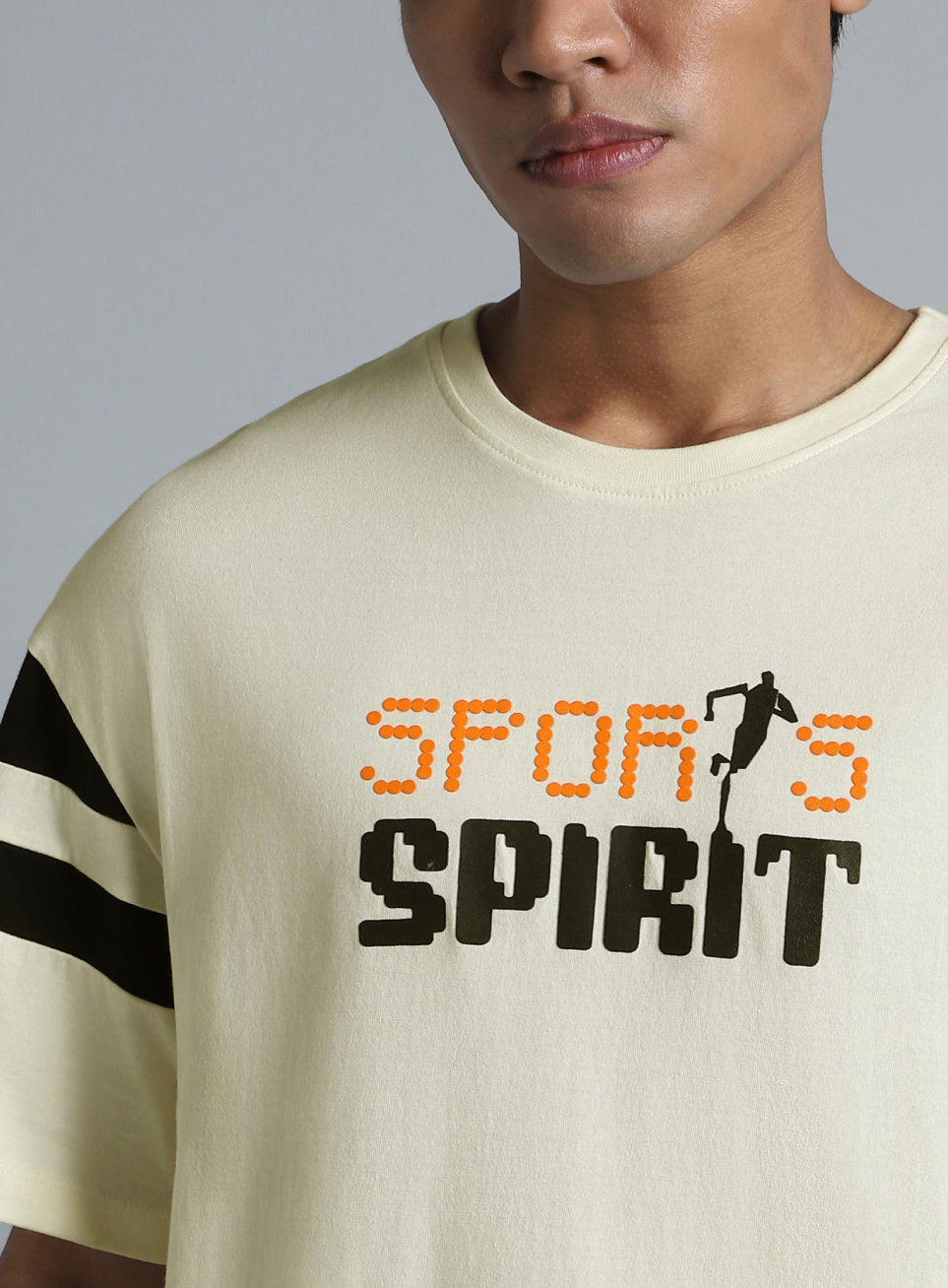 Men's Off White Sports Spirit Relaxed fit Graphic T-shirt