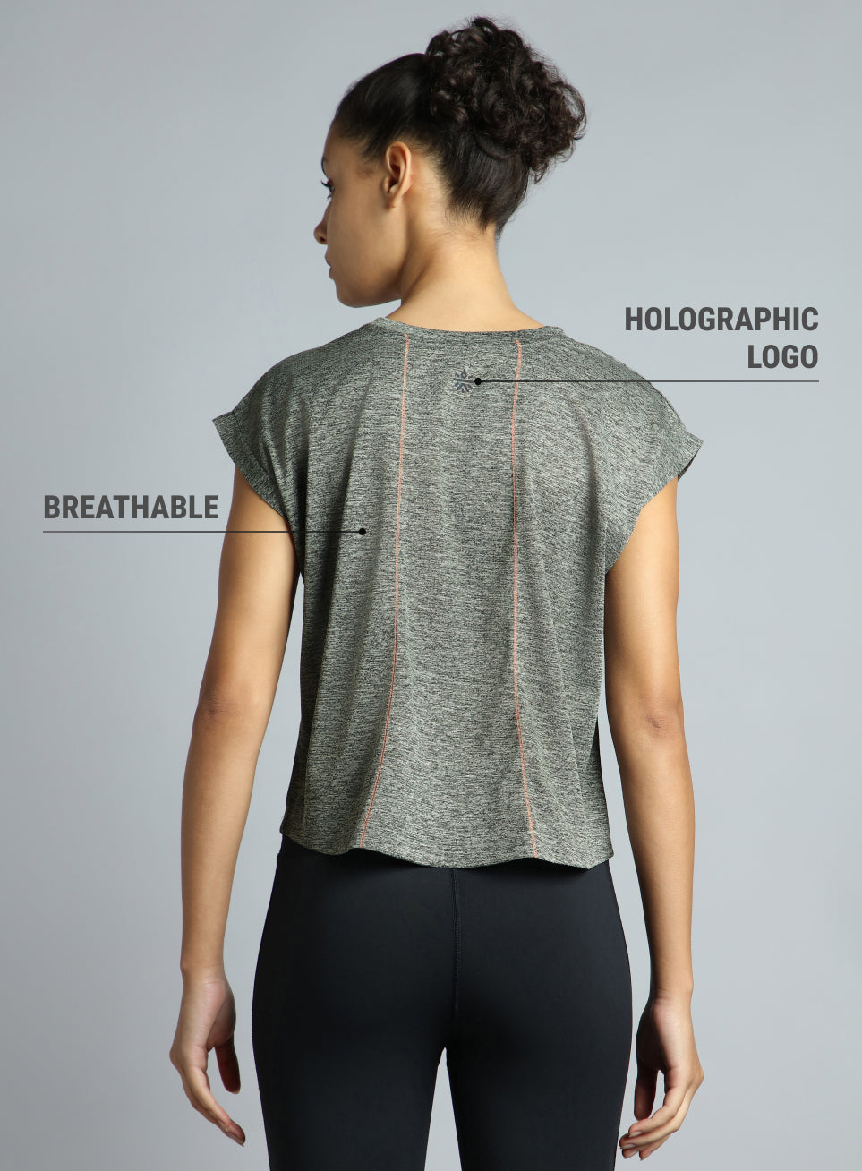 Women's Grey Train Day Performance Top