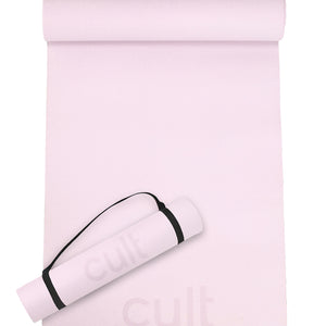 Cult Yoga Mat 4mm EVA with Carry Strap   Lightweight, Non-Slip, Cushioned & Sweat-Resistant Exercise Mat   Eco-Friendly Workout Mat for Yoga, Pilates, Meditation & Home Gym   Pink