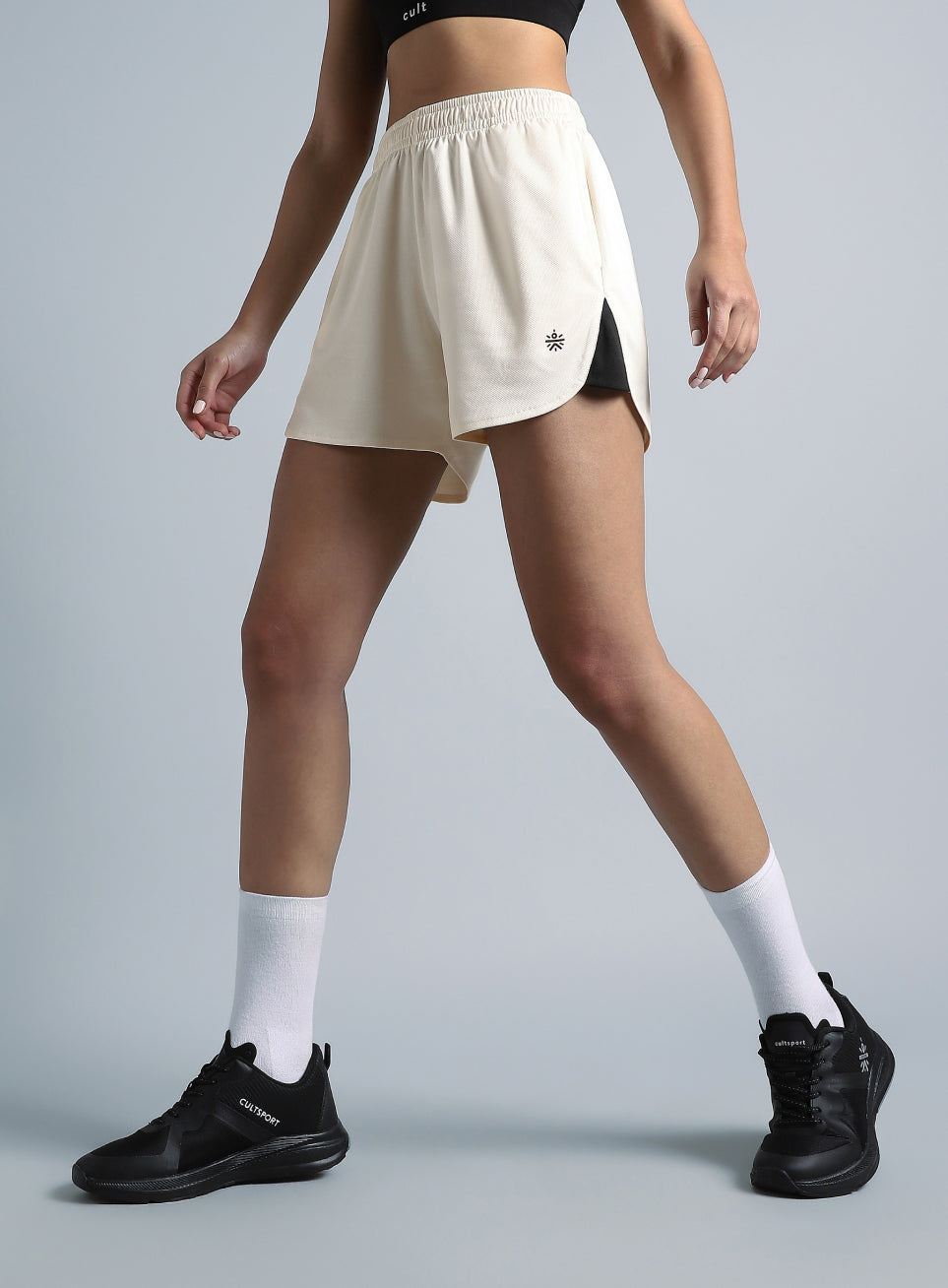 Women's White Train Day Performance Shorts