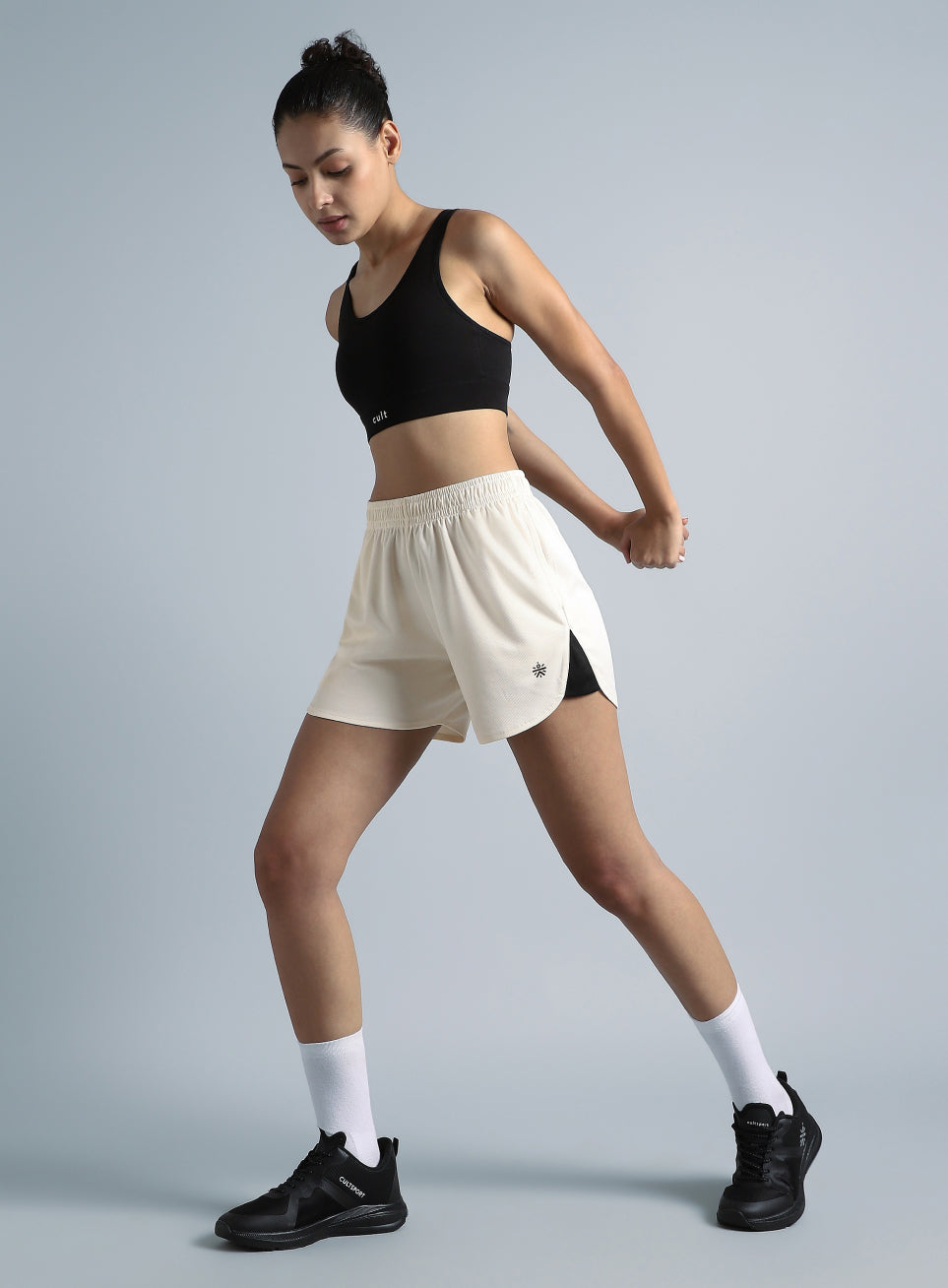 Women's White Train Day Performance Shorts