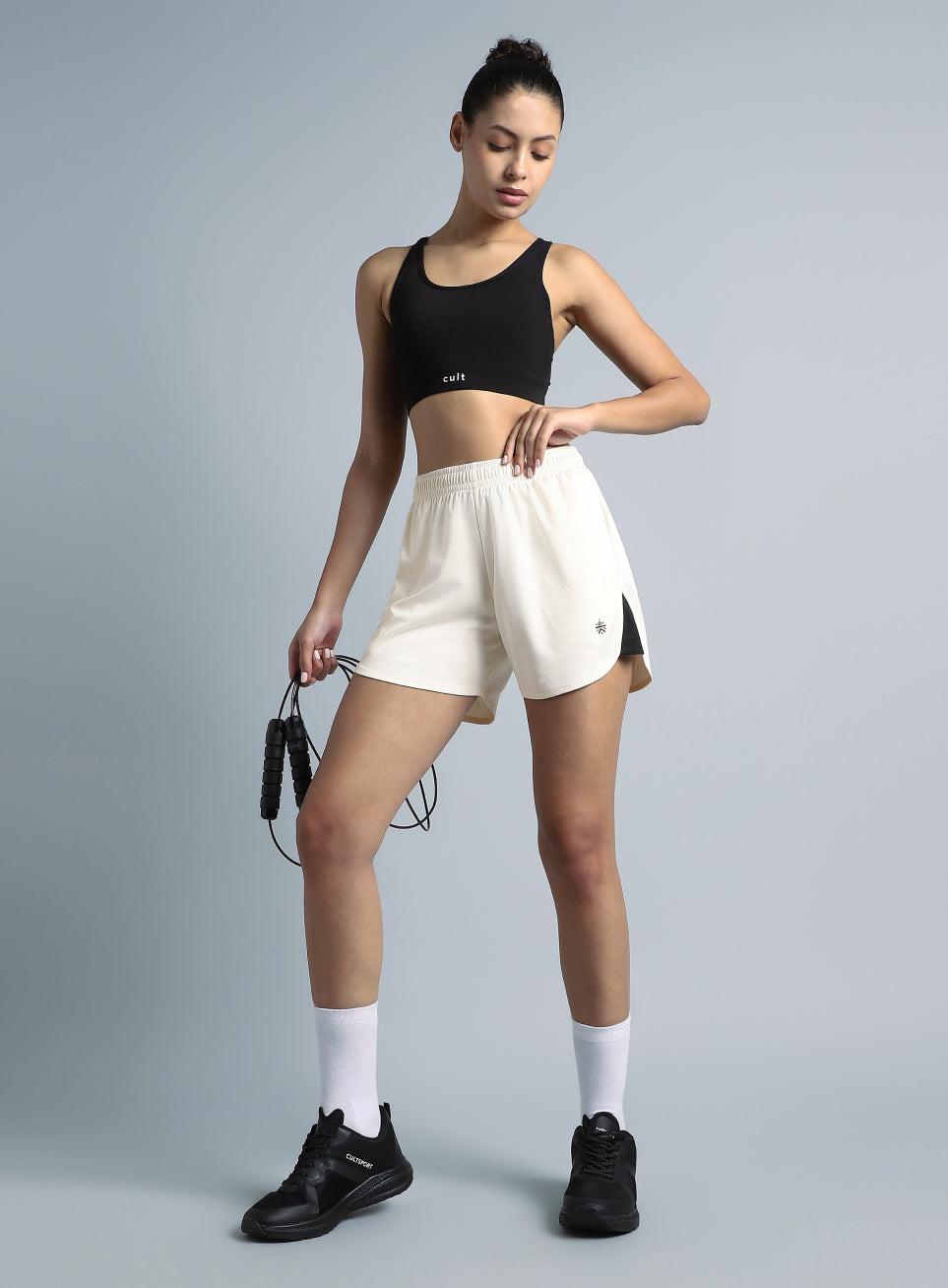 Women's White Train Day Performance Shorts