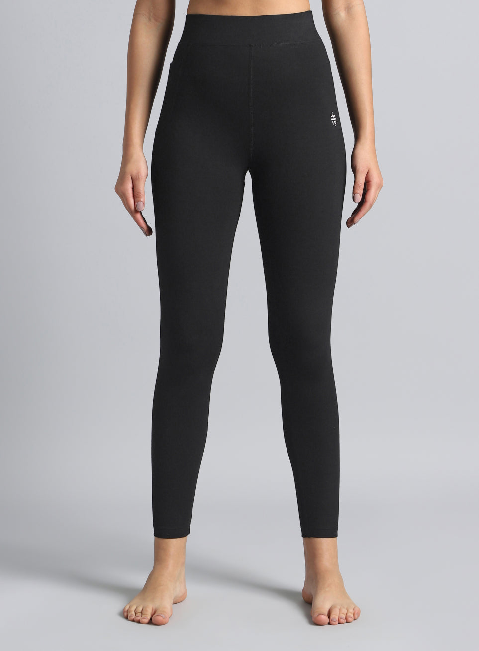 Women's Black Yoga Flow Cotton Tights