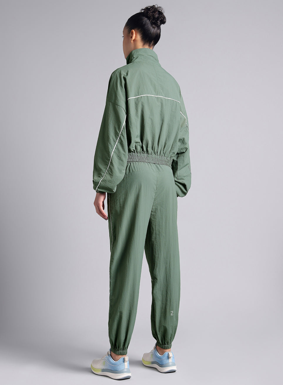 Women's Green Sporty Outrun Track Suit