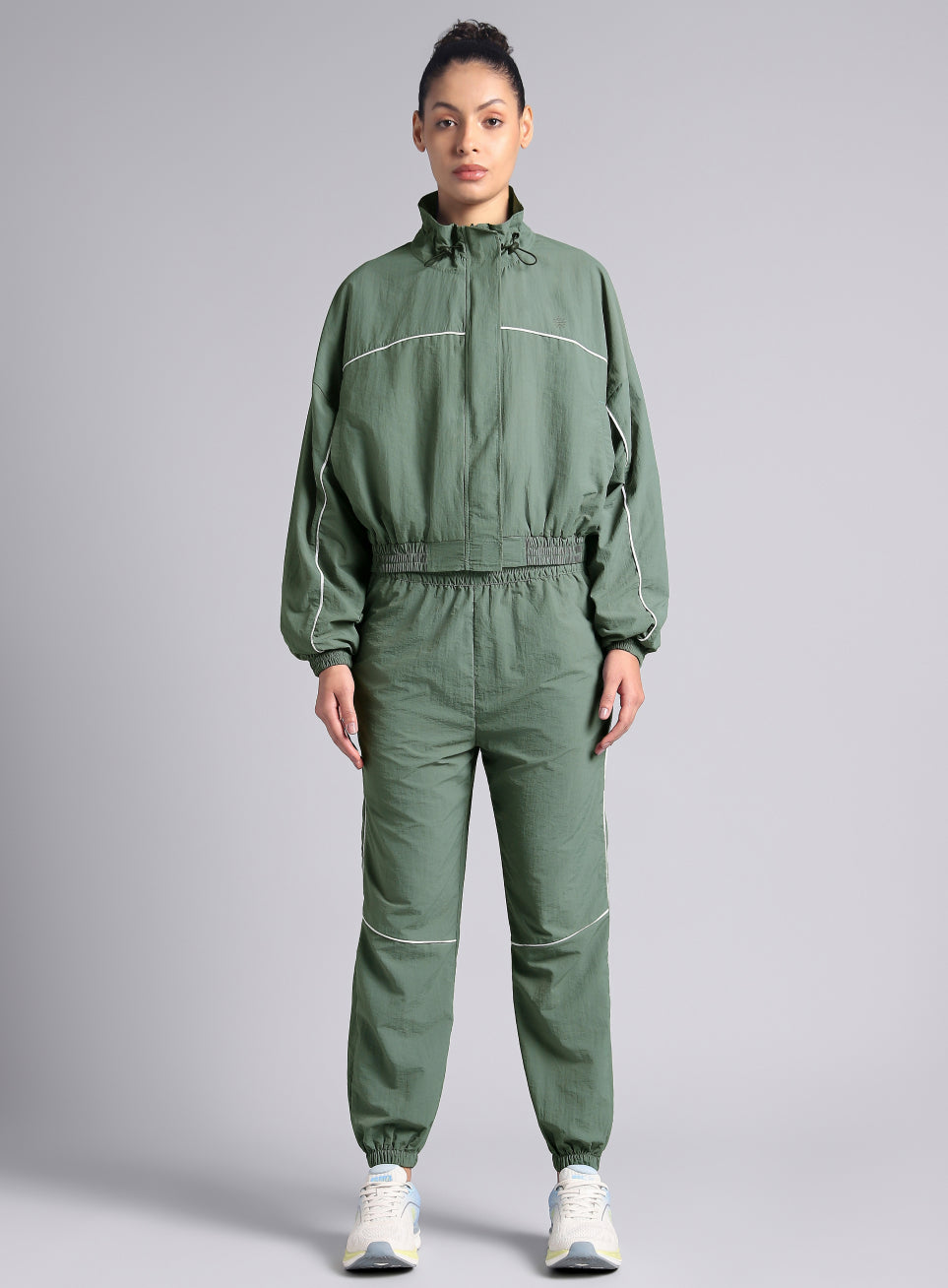 Women's Green Sporty Outrun Track Suit