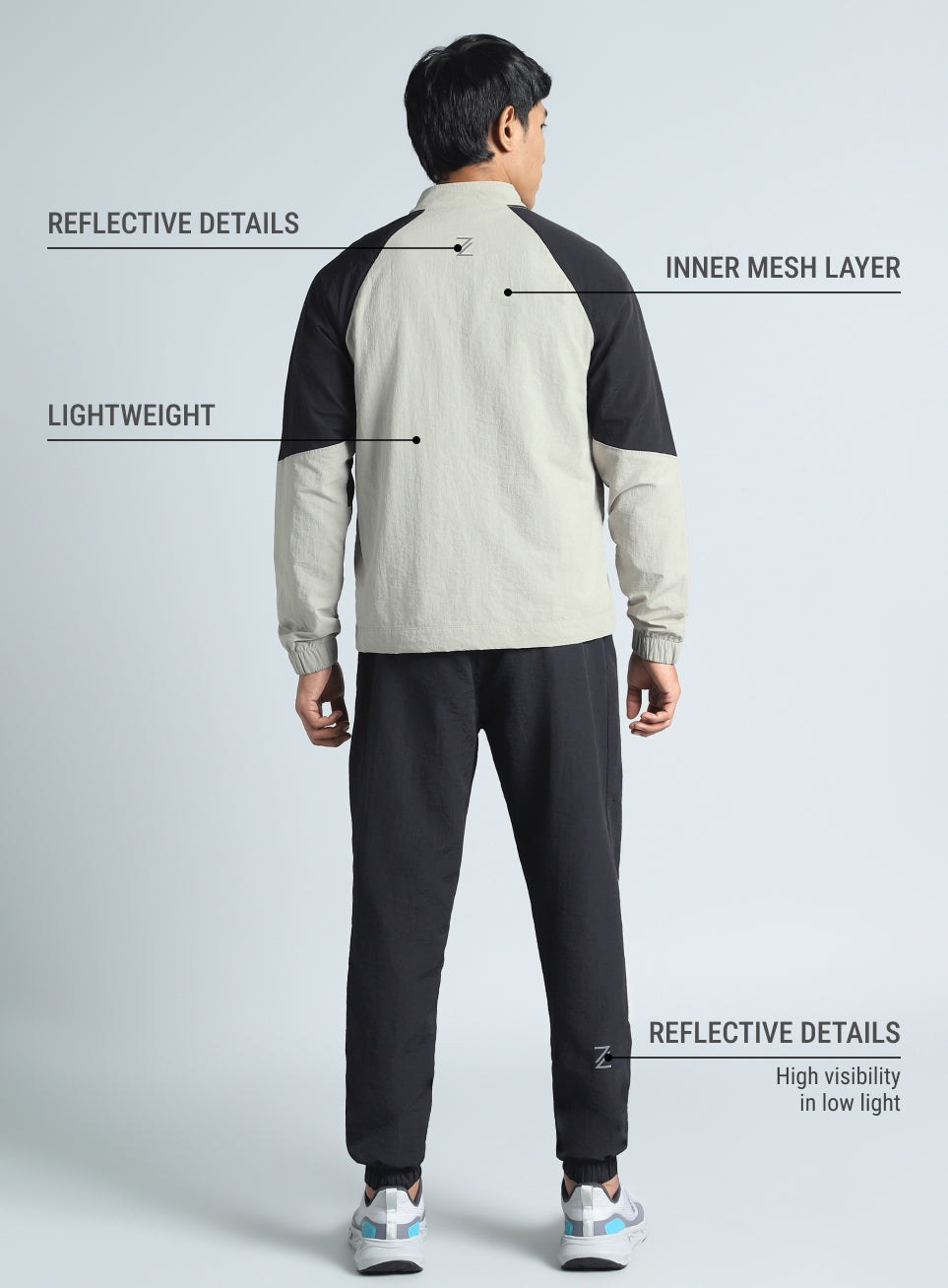 Men's Black Run Forward All Weather Track Suit