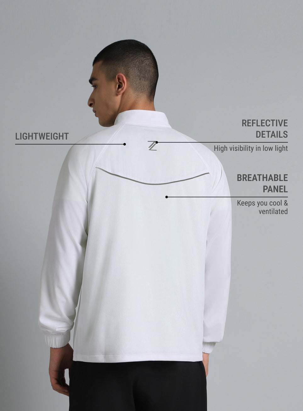 Men's Running Expert White Lightweight Jacket