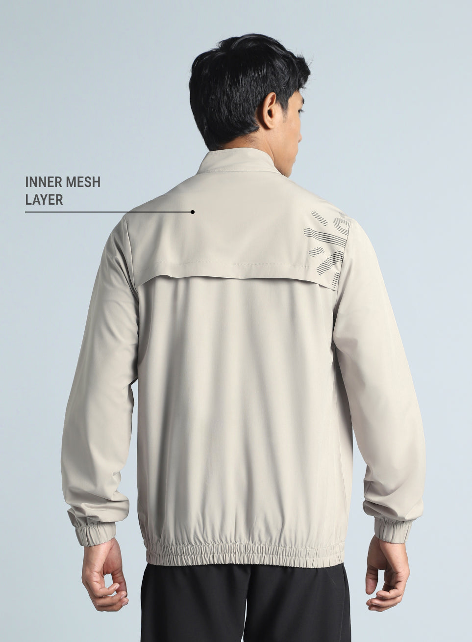 Men's Beige Train in Workout Jacket