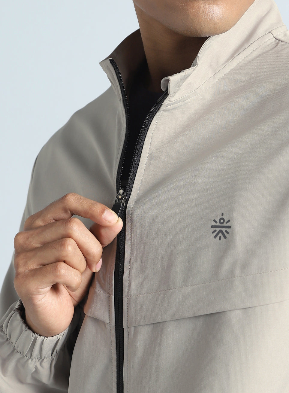 Men's Beige Train in Workout Jacket