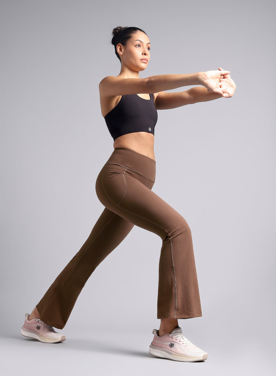 Women's COMFlex Brown Performance Flare Pants