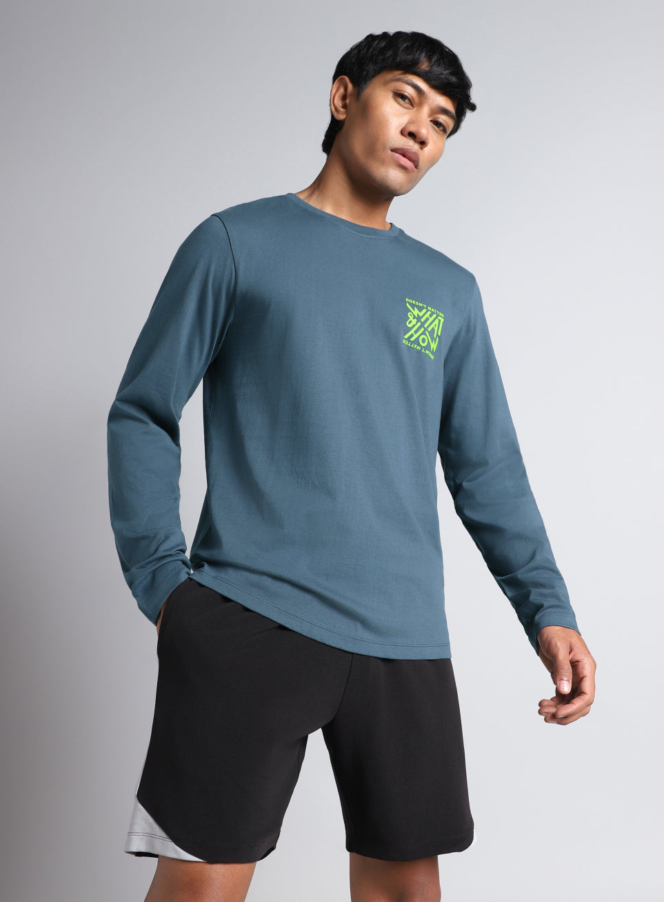 Men's Navy Cult Graphic Full Sleeve T-shirt