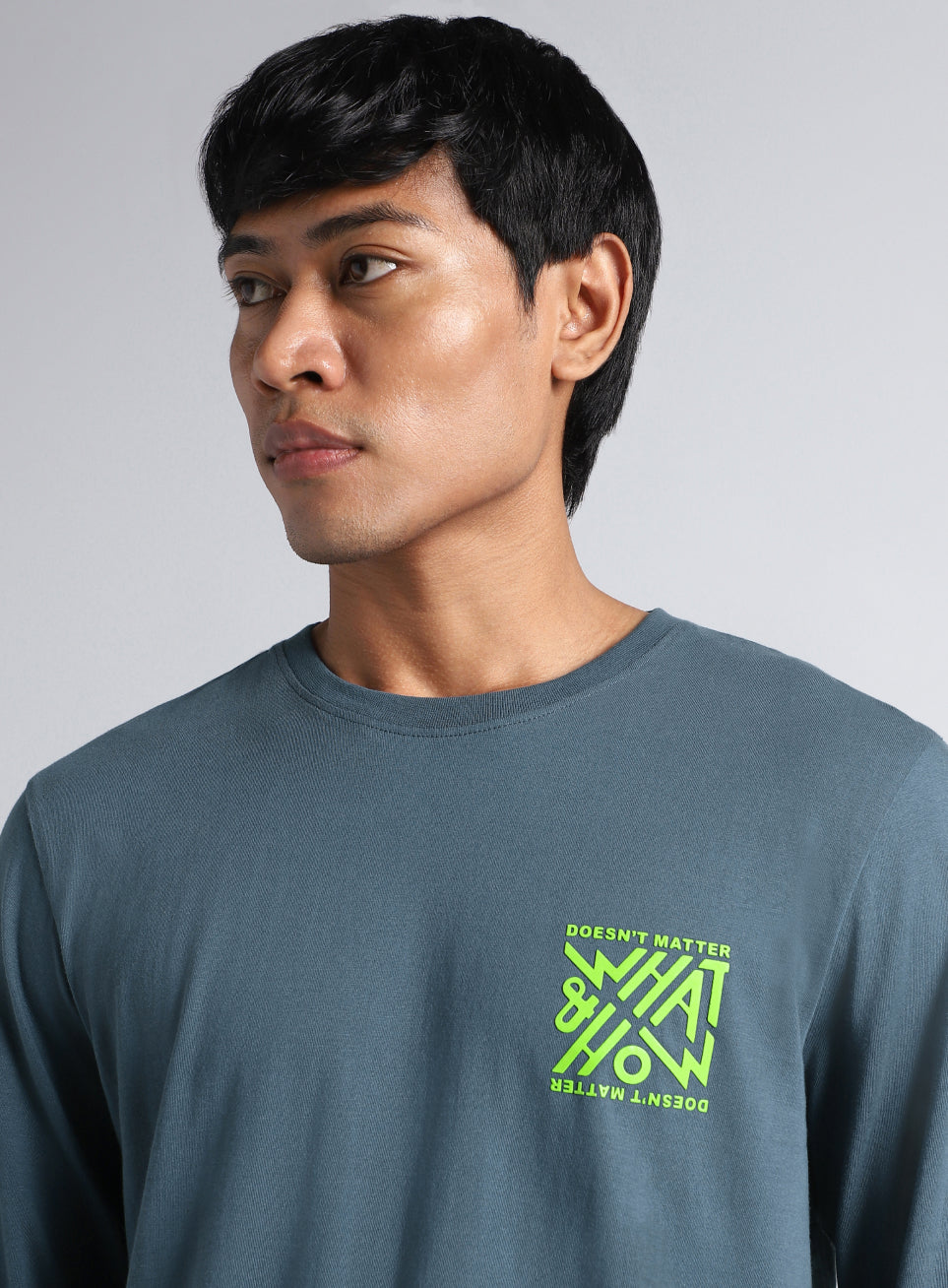 Men's Navy Cult Graphic Full Sleeve T-shirt