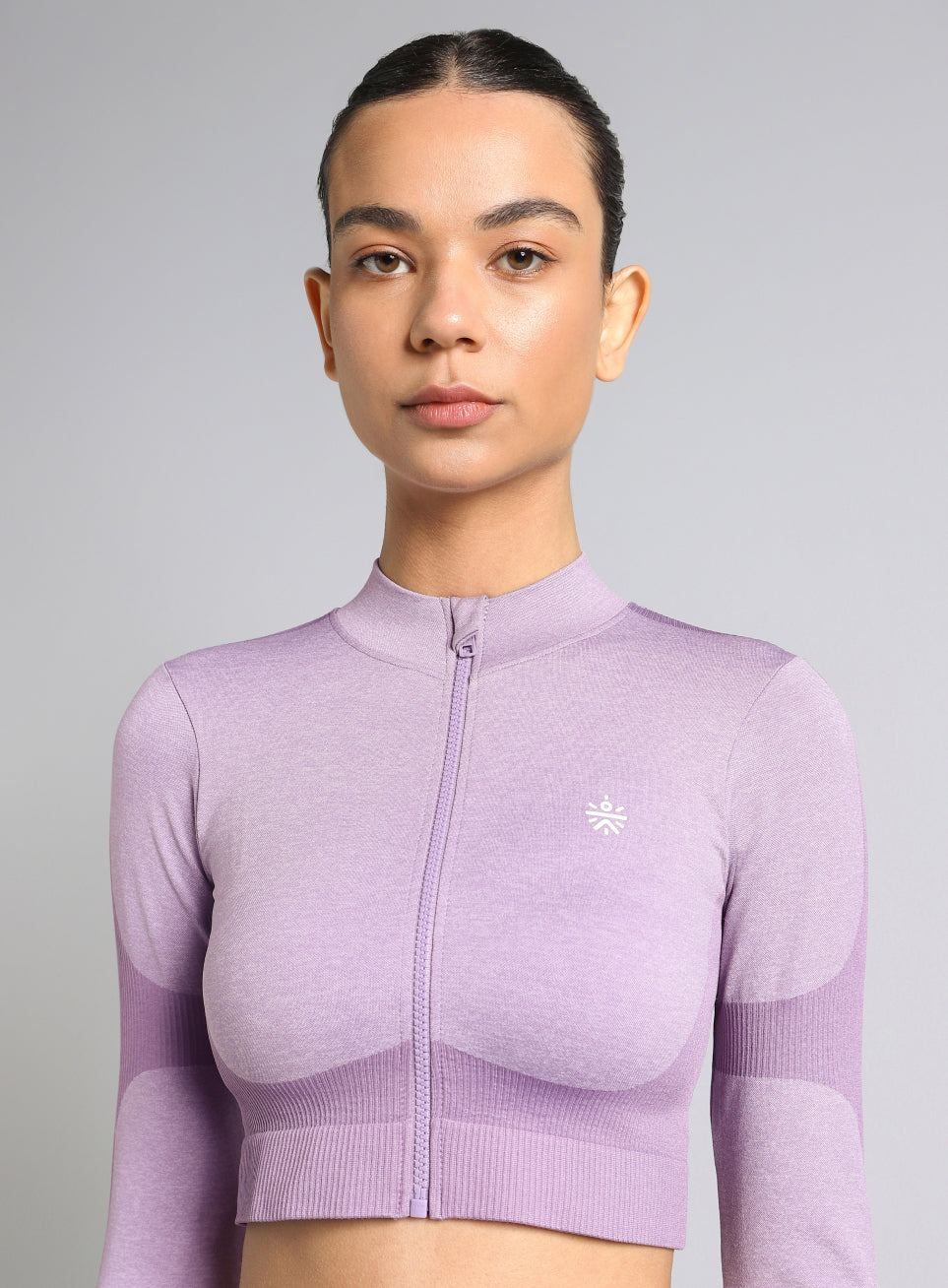Women's Purple Snug Fit Seamless Jacket