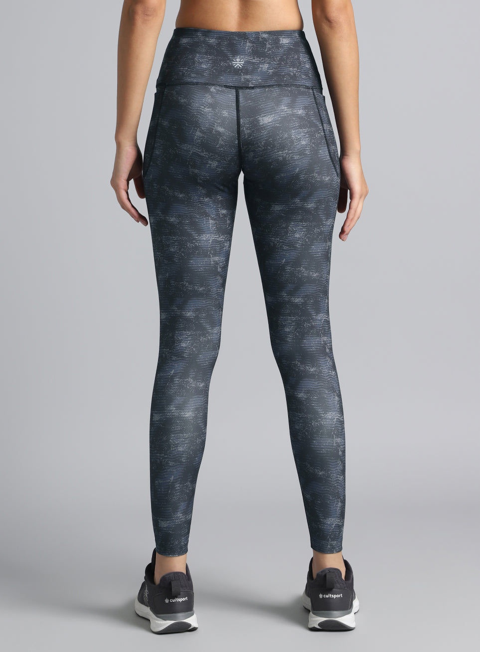 Women's Black Printed Train All Day COMFlex Tights