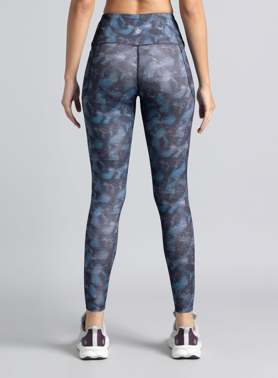 Women's Teal Printed Train All Day COMFlex Tights