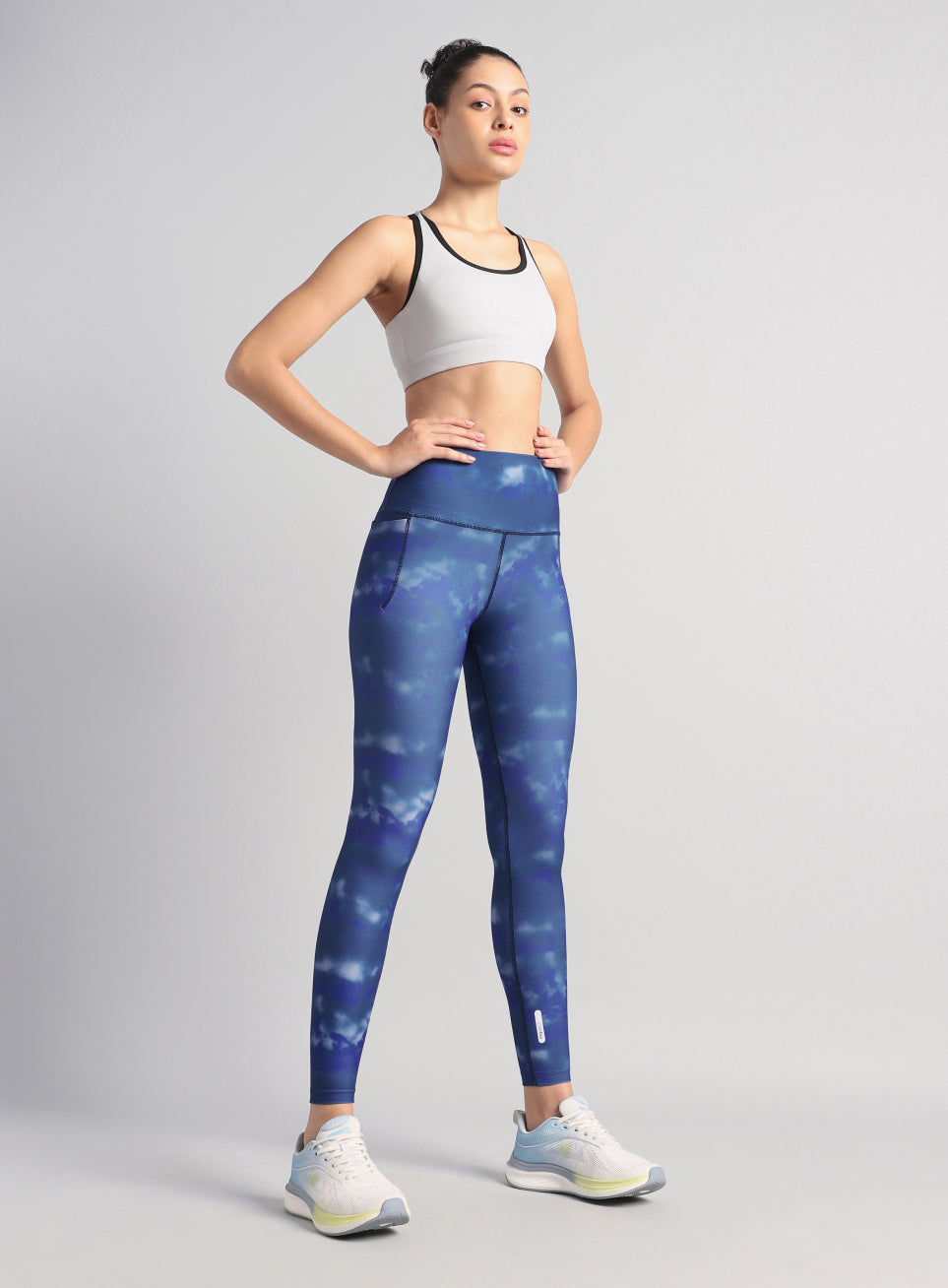 Women's Teal Printed Train All Day COMFlex Tights